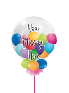 Personalised Multicolour Large Deco Bubble Balloon