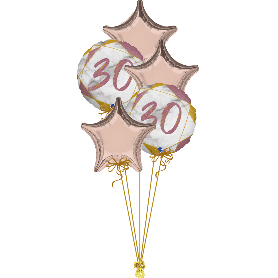 Ballons 30 ans Rose Gold